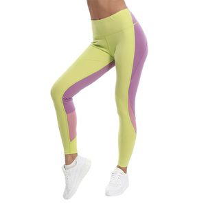 Leggings respirants pour femmes avec poches, pantalon de yoga taille haute avec service OEM polyester spandex, vente en gros - Product Image 1