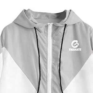 Chaquetas Impermeables de Lona para Hombre, Cortavientos de Invierno con Mangas Largas Acanaladas, Diseño con Capucha, Ropa de Lluvia Personalizable para Exteriores - Product Image 3