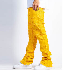 Venta caliente Pantalones apilados para hombres Fábrica de ropa casual de calidad premium hecha de tela de lona - Product Image 4
