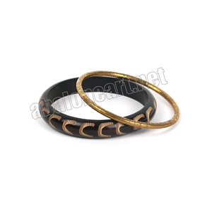กําไลเรซิ่นลายดอกไม้ กําไลไม้ Warli Art กําไลทํามืออินเดีย - Product Image 4