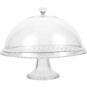 Support à gâteau en verre transparent avec dôme offrant une visibilité maximale pour les gâteaux magnifiquement décorés - Product Image 5