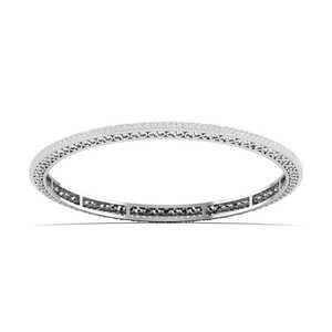 Trendy 925 Sterling <b>Silver</b> Round Cut Leb Grown <b>Bangles</b> for <b>Women</b> Gold Accented Jewelry to Elevate Style and Beauty - Product Image 1
