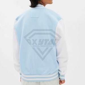 แจ็กเก็ตเบสบอลบอมเบอร์สำหรับผู้ชายขนาดพลัสไซส์งานปักโลโก้ - Product Image 3