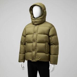 Veste matelassée d'hiver avec logo brodé personnalisé d'origine, veste matelassée épaisse en duvet de canard, coupe ample, pour homme - Product Image 5
