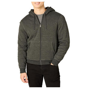 Sweat-shirt et sweat à capuche pour homme en tissu French Terry anti-froissement, polyester/coton, imprimé à l'écran, motif uni - Product Image 3