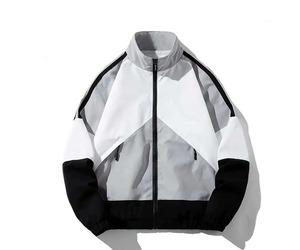 Chaqueta Cortavientos Moderna y Ligera de Lona para Hombre, Chaqueta Impermeable con Cuello Alto para Actividades al Aire Libre en Primavera - Product Image 1