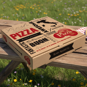 Caja de Pizza Kraft Marrón Ecológica, Biodegradable y Reciclable, Apta para Microondas, Envase de Alimentos para Pizza Caliente para Llevar y Entrega a Domicilio - Product Image 6