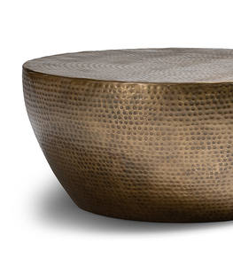 Table basse en métal aluminium conçue sur mesure Artisanat unique Couleur or Table intérieure décorative en métal design unique - Product Image 5