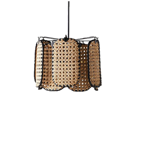 Lámpara Colgante de Techo de Hierro y Ratán Hecha a Mano, Color y Forma Personalizables, Diseño Moderno, Colección Iqbal, Iluminación LED para Hotel - Product Image 2