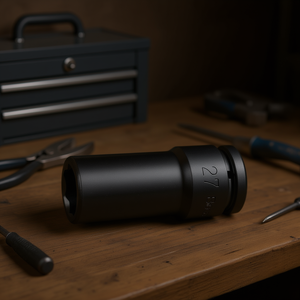 Llaves de vaso de 1/2 pulgada con boca hexagonal, fosfatadas, de serie larga, con accionamiento cuadrado hembra - Product Image 3