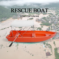 Bateau de sauvetage en plastique PE haute vitesse 3,1 m, durable, à deux couches, pour la pêche, la recherche et le sauvetage, bateau à rames