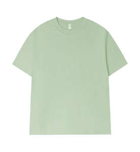 เสื้อยืดผ้าฝ้าย330gsm น้ำหนักมากสำหรับผู้ชายเสื้อยืดไหล่ตกหนาทรงโอเวอร์ไซส์300gsm หนักมากเสื้อยืดคอกลมสำหรับผู้ชาย - Product Image 1