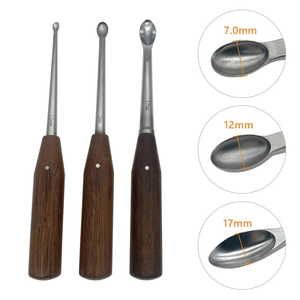 Instrumentos quirúrgicos manuales de acero inoxidable, cortador de ligamento veterinario ortopédico, cuchara Hatt, tamaños 8mm 12mm, cureta Surgiright - Product Image 3