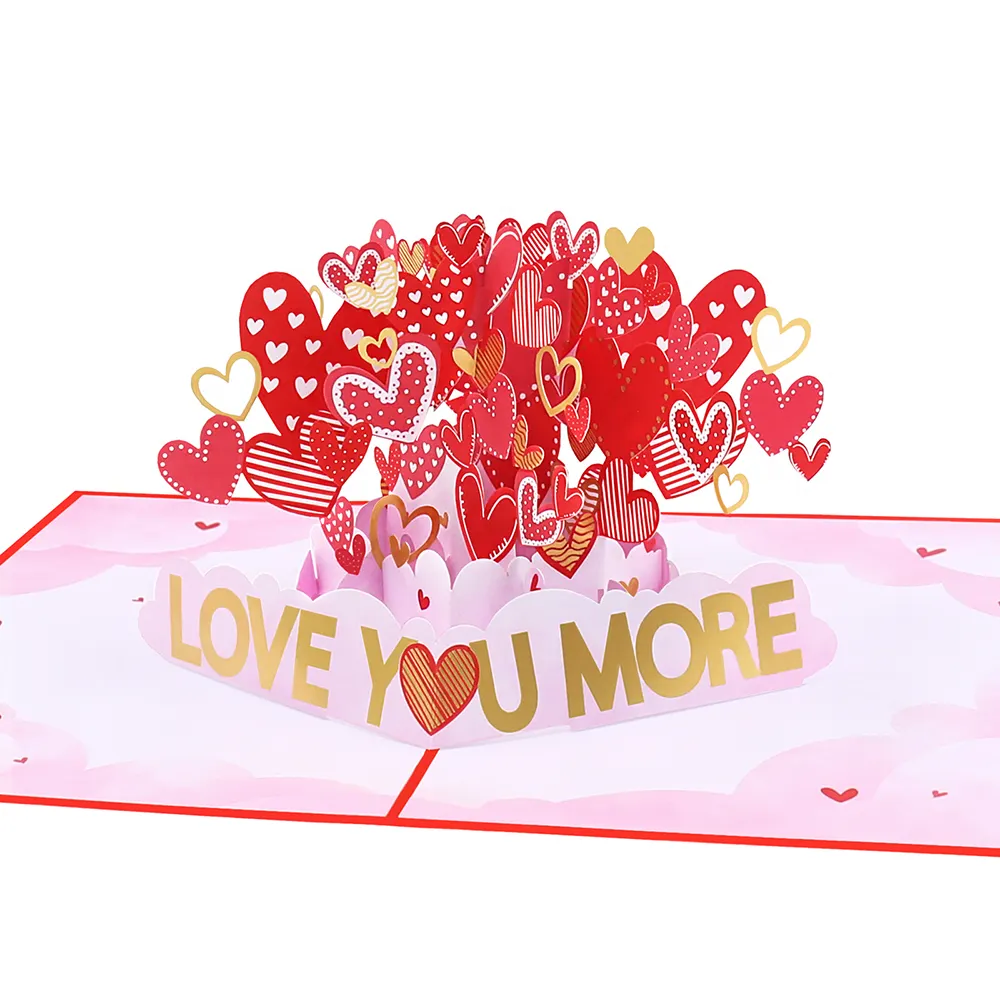 Best Sale Love You Meer Pop-Up Card Valentijnskaart Cadeau 2023 Andere Geschenken Recyclen 3d Wenskaart