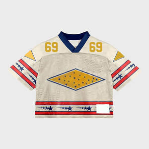 Vente en gros Maillot de football américain rétro Maillot de football court Boxy surdimensionné personnalisé - Product Image 3