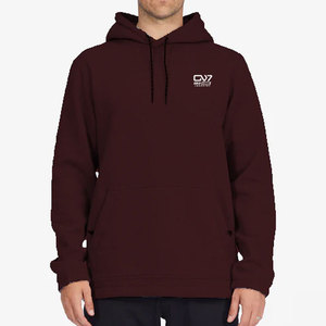 เสื้อฮู้ดผู้ชายผ้าคอตตอนผสมสีพื้นเสื้อสวมหัวทรงโอเวอร์ไซส์ - Product Image 1