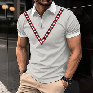 Polo con estampado de logotipo personalizado al por mayor, Polo de manga corta transpirable para hombre, Polo de golf - Product Image 6