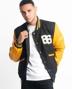 Servicio OEM Deportes Letterman Chaqueta Chenille Vintage Parche Chaquetas de béisbol Bordado en blanco Hombres Chaquetas de béisbol para hombre - Product Image 2