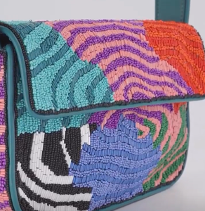 Bolso de Hombro Bordado a Mano con Cuentas, Bolso de Playa para Mujer, Bolso Cruzado Boho, Bolso de Viaje de Verano, Ligero - Product Image 5