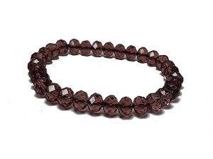 Bracelet en cristal d'obsidienne fumée perles rondes à facettes pierre cristal pierres précieuses bijoux de mode hommes et femmes cadeau énergie - Product Image 4