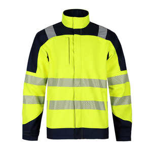 Chaqueta de Trabajo Impermeable de Alta Visibilidad Amarilla, Antiestática, Transpirable, de Algodón, para Invierno, con Aislamiento Reflectante - Product Image 1