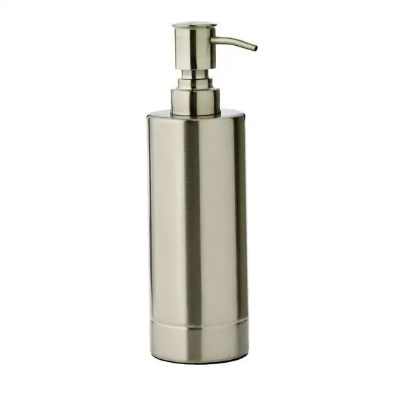 Роскошный домашний дозатор для мыла из нержавеющей стали, металлический насос для ванной, бутылка, матовый никель, индивидуальная упаковка, доступный лосьон