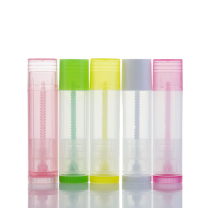 En stock <span class=keywords><strong>Tube</strong></span> de rouge à lèvres <span class=keywords><strong>rond</strong></span> de luxe de 5ml bouchon à vis en <span class=keywords><strong>plastique</strong></span> PE 100pcs vide mini emballage cosmétique rotatif - Product Image 5