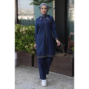 Conjunto Casual de Pantalón y Top Deportivo de Punto, Tallas XS-2XL, 2 Piezas, Pantalones Vaqueros de Longitud Media para Otoño - Product Image 1