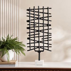 Sculpture noire élégante Design unique Accent artistique de luxe pour améliorer les intérieurs contemporains ou les espaces élégants - Product Image 2