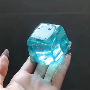 Adorable Juguete Sensorial Antiestrés de Cubo de Hielo, Juguete de Compresión 3D de Levantamiento Lento, Cubo de Ventilación para Niños y Adultos - Product Image 1