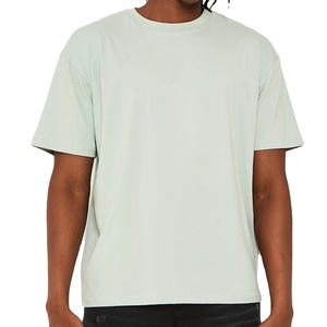 T-shirt Homme de Luxe Personnalisé en Coton Lourd 100% de Haute Qualité, Col Montant, Coupe Boxy, Vierge, OEM - Product Image 1