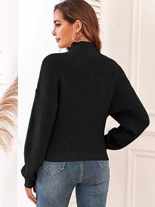 Sweat-shirt élégant à manches longues pour femmes coupe décontractée design en polaire épaisse parfait pour les tenues quotidiennes élégantes - Product Image 3