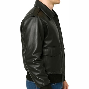 Chaqueta de Cuero Unisex de Moda 2025, Estilo Motociclista, con Bordado Regular, Cierre Frontal, Ecológica, Impermeable, Estilo Urbano - Product Image 5