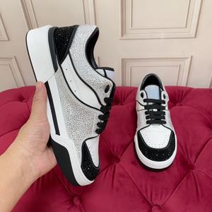 Top Quality Genuine Leather Casual <b>Sneakers</b> Men Women <b>Waterproof</b> Breathable Lace Up Shoes With Drill Running Walking Style Shoes - Product Image 4