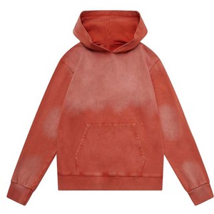 100% algodón diseño pesado Vintage hombres desgastado sol desvanecido sudaderas con capucha personalizado en blanco 500Gsm lavado ácido sudaderas con capucha sudaderas - Product Image 1