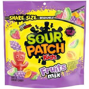 Vente en gros de bonbons gélifiés fruités SOUR PATCH KIDS, saveurs mélangées, bonbons gélifiés acidulés et sucrés, format familial de 11,03 oz, vente en gros pour la vente au détail - Product Image 1