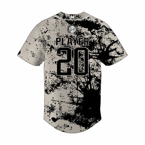 Nueva Camiseta de Béisbol Personalizable al por Mayor con Impresión por Transferencia de Calor OEM para Hombre, Talla Grande, de Alta Calidad, Transpirable y que Absorbe la Humedad - Product Image 3