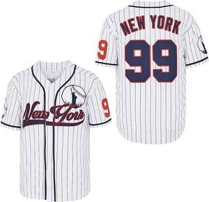 Maillots de baseball bleus personnalisés, design boutonné, respirant, séchage rapide, uniforme de sublimation avec impression personnalisée de maillot de baseball - Product Image 6