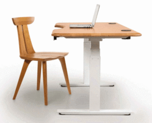 SMARTDESK PRO WOOD C Modern <b>Rustic</b> Office Computer <b>Desk</b> with Contemporary Styling Minimalist Steel Oak Material for Workspace - Product Image 3