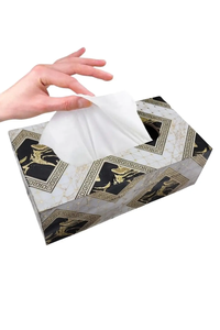 Caja de pañuelos de madera con diseño bohemio impreso |   Portarrollos de Papel Decorativo, Ecológico y Duradero, Hecho a Mano, para Sala de Estar y Cocina - Product Image 2