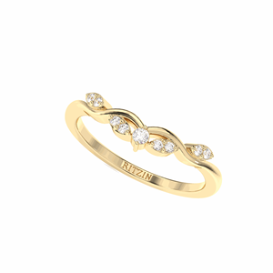 Bague de fiançailles en diamant rond fantaisie pour elle - Product Image 1