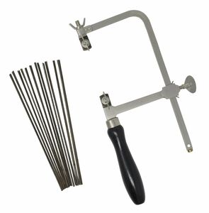 Marco de sierra de estilo alemán de 3 ", 144 hojas de sierra surtidas, herramientas de corte de cera para hacer joyas. Fabricado por Zarnab Surgical - Product Image 2