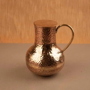 Wholesale Shiny Polish <b>Copper</b> Water <b>Jug</b> With Handle Classical Design Pure <b>Copper</b> Water Pitcher . - Product Image 1