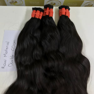 ผมต่อจากผมมนุษย์ผมคนเวียดนามคลื่นบริสุทธิ์สีดำบริสุทธิ์50ซม. คุณภาพสูงสองเท่า - Product Image 1