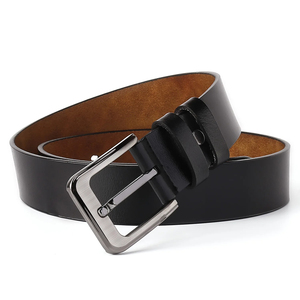 Cinturones de cuero informales y de vestir para hombre, duraderos y elegantes con hebilla de metal personalizada para uso diario - Product Image 2