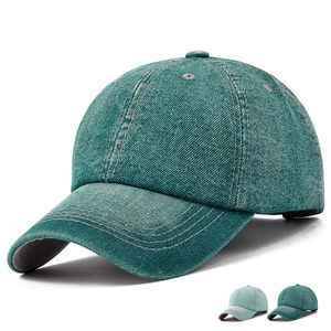 High Quality 100% Cotton Distressed Denim Baseball <b>Cap</b> Custom Stone Washed <b>Waterproof</b> Feature Formal High Quality <b>Caps</b> - Product Image 1