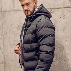 Chaqueta acolchada de invierno informal para hombre, tela de alta calidad, impermeable, con capucha, bolsillos personalizados con cremallera, nueva moda de talla grande - Product Image 1