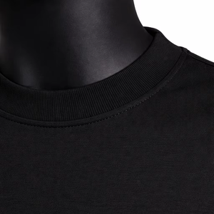 T-shirt noir surdimensionné pour homme avec col rond imprimé, manches courtes, style streetwear, respirant, en coton 240g - Product Image 5