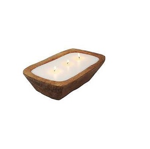 Bougeoir à pâte en bois naturel Bols à pâte en bois romantiques de luxe Bougie en bois pour prix de gros - Product Image 5