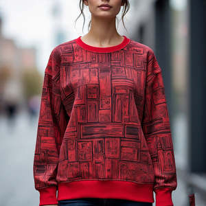 Sweat-shirts unisexes en molleton épais 100% coton à manches longues, imprimés par sublimation numérique brodés, pull d'hiver 2026 - Product Image 6